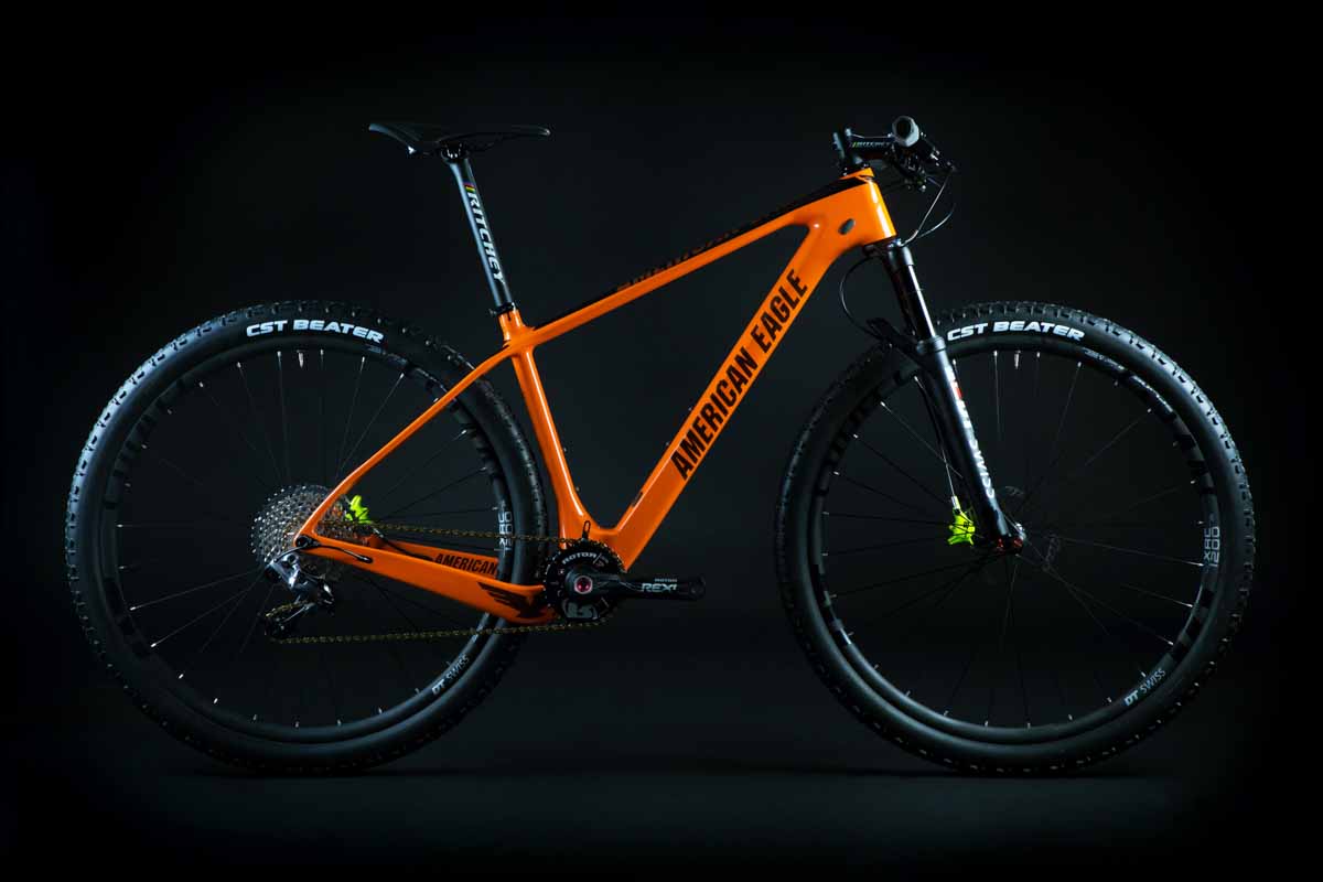 orange hardtail mountain bike